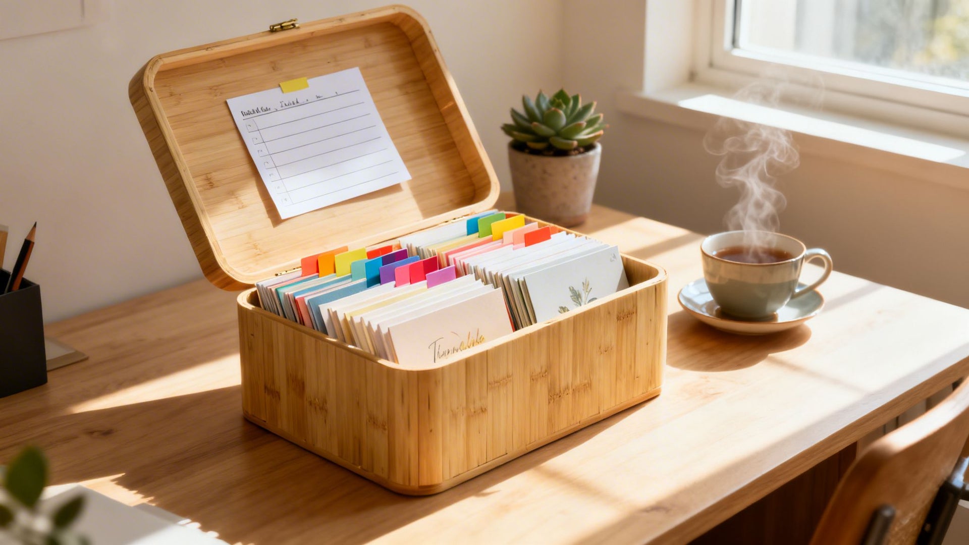 Find Joy in a Box for Organizing Greeting Cards