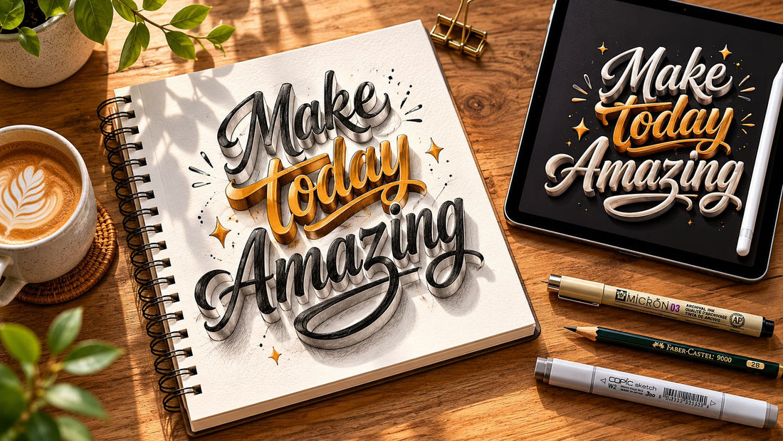 Lettering with Shadows: A Mindful Guide to 3D Art