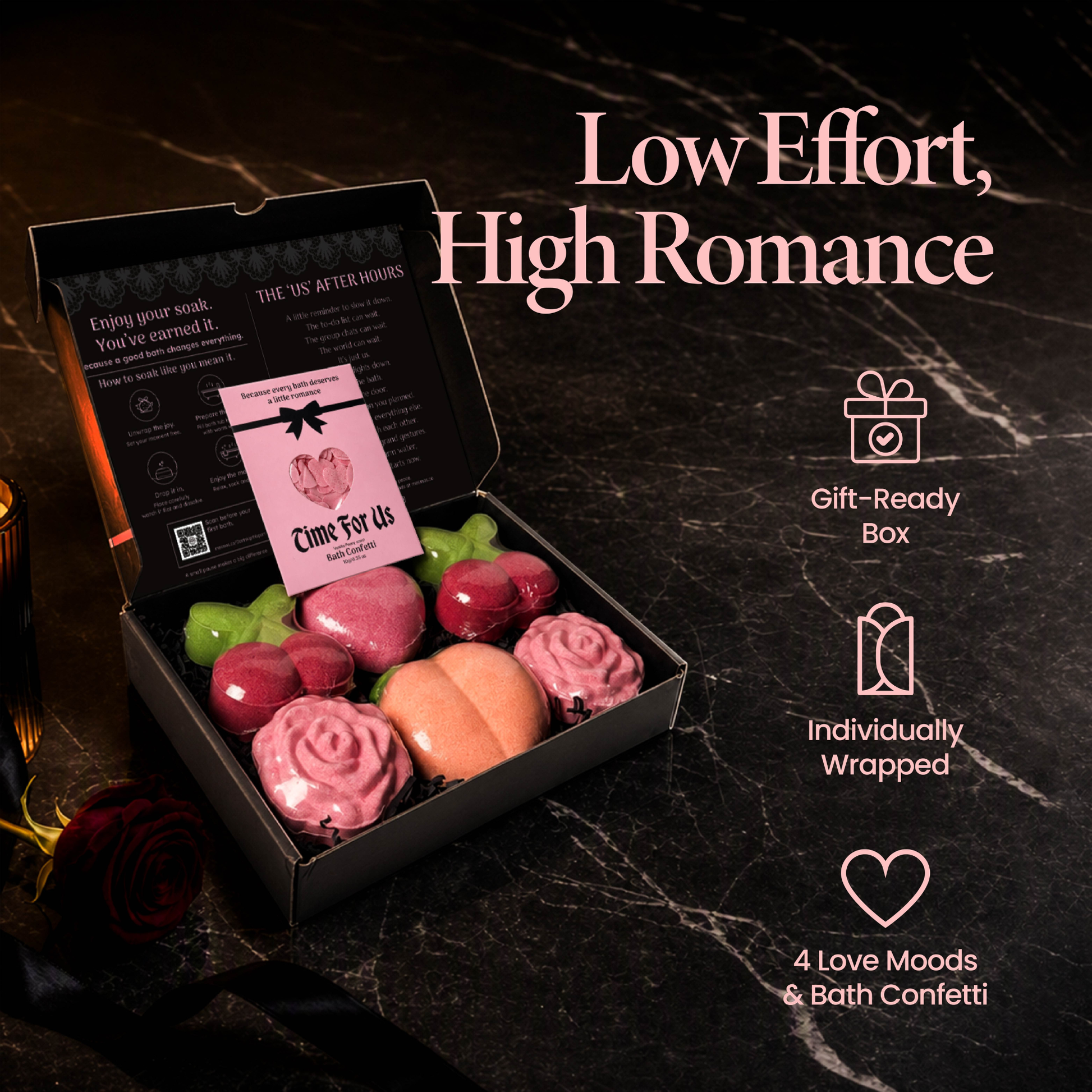 Bath Bombs | Date Night Starts in the Tub | Couples “Time For Us” 6-Piece Set-6
