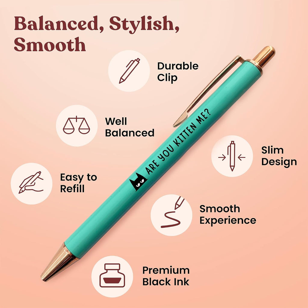Cat Lover Pens | The Purr-fect Gift for Cat Moms | Pastel Series 3-Pcs