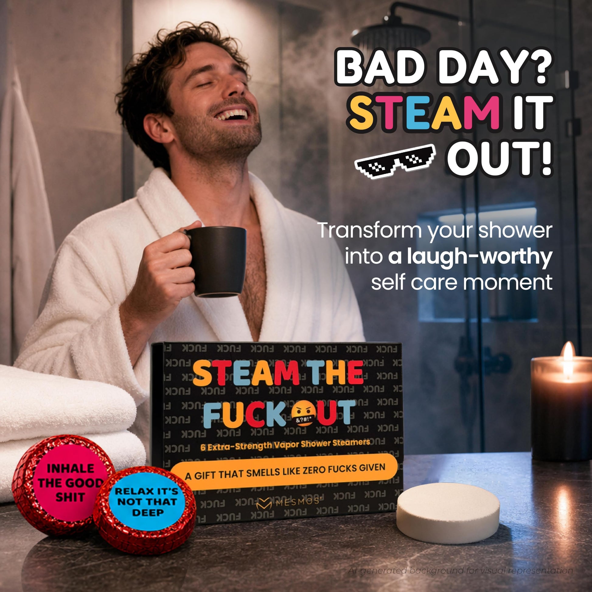 Shower Steamers | Steam the F*ck Out | Funny Series 6-Pack-2