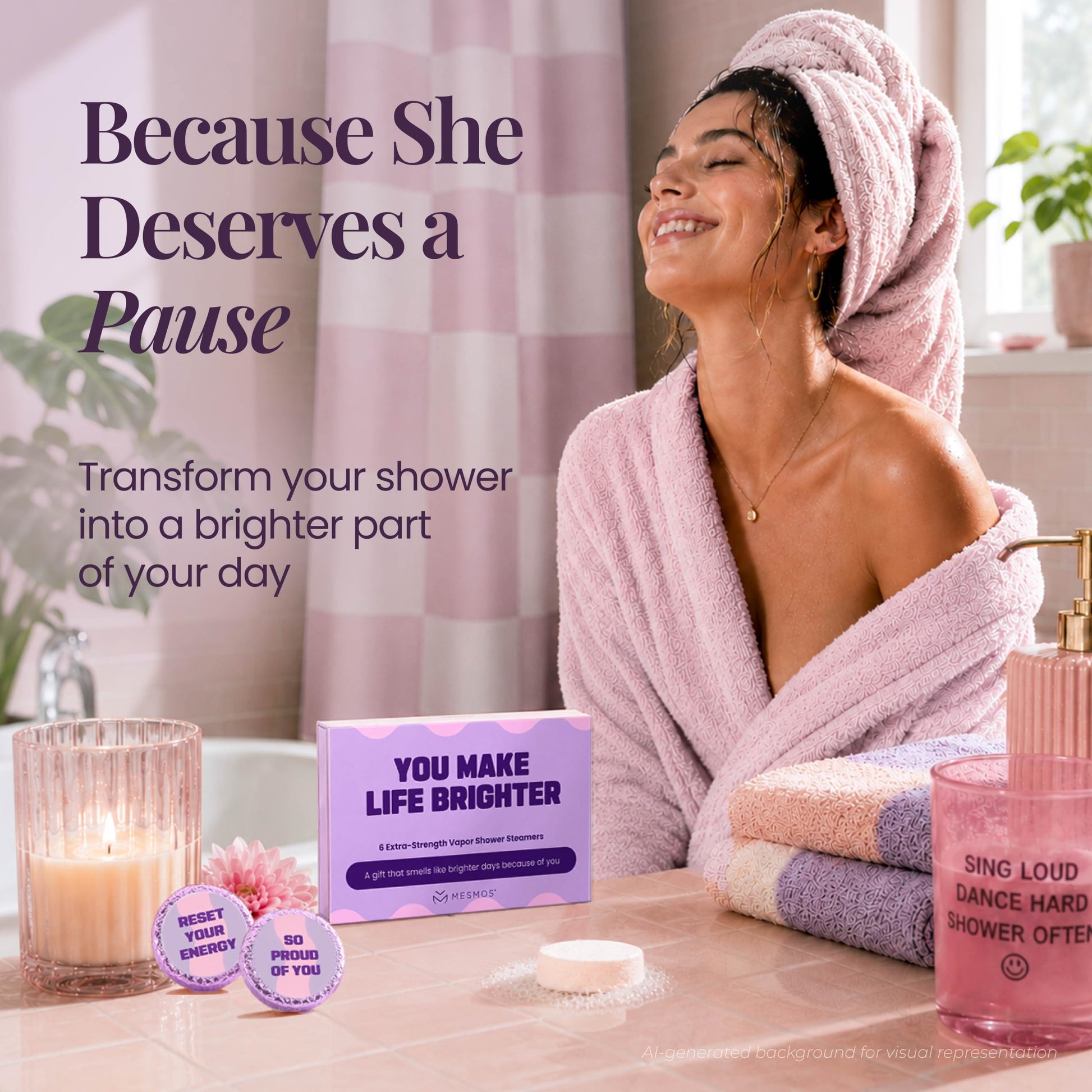 Shower Steamers | Her 5-Minute Soft Reset | Inspire Her Series 6-Pack-4