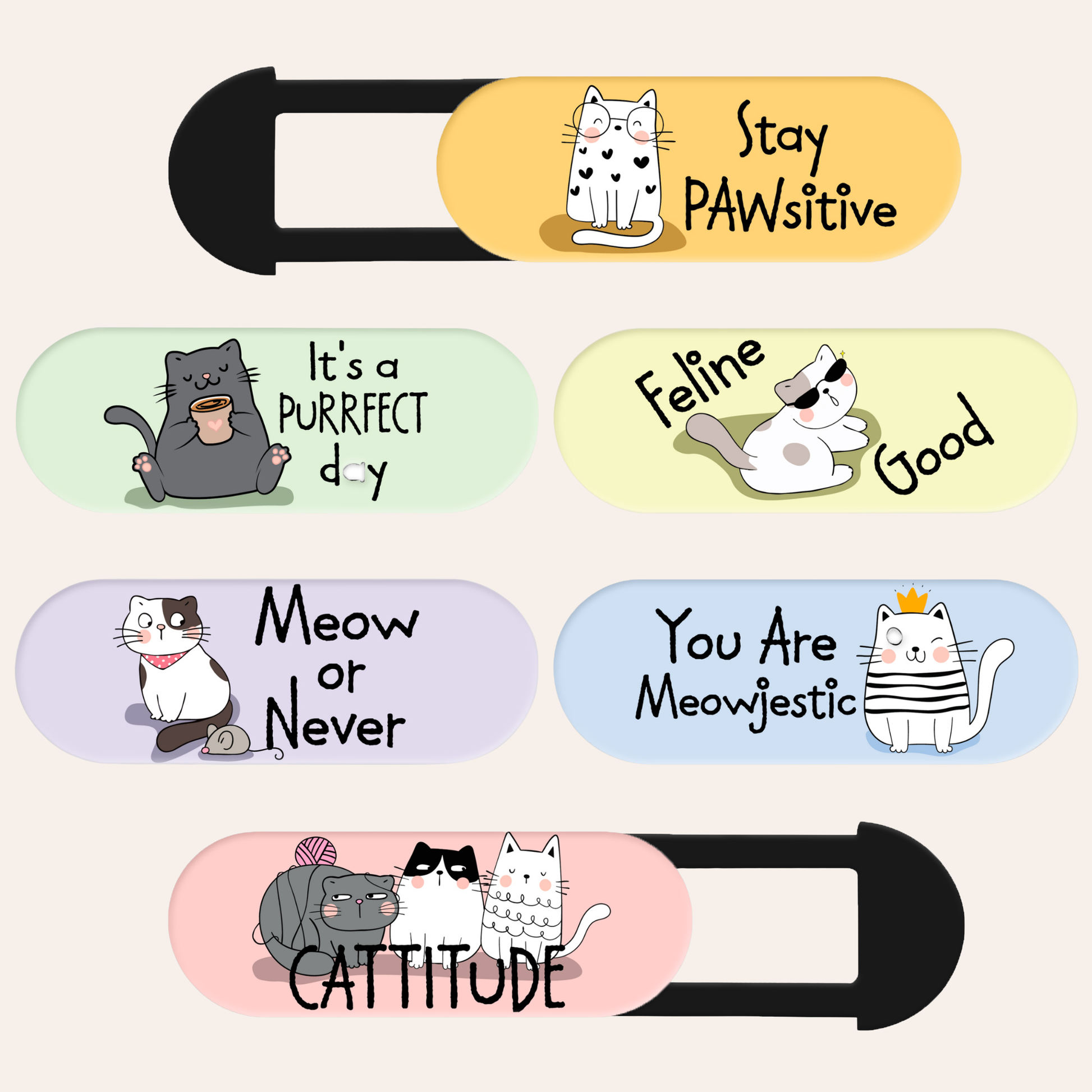 Cat Lovers Webcam Covers (Large) | Privacy with a Purr-sonal Touch-1