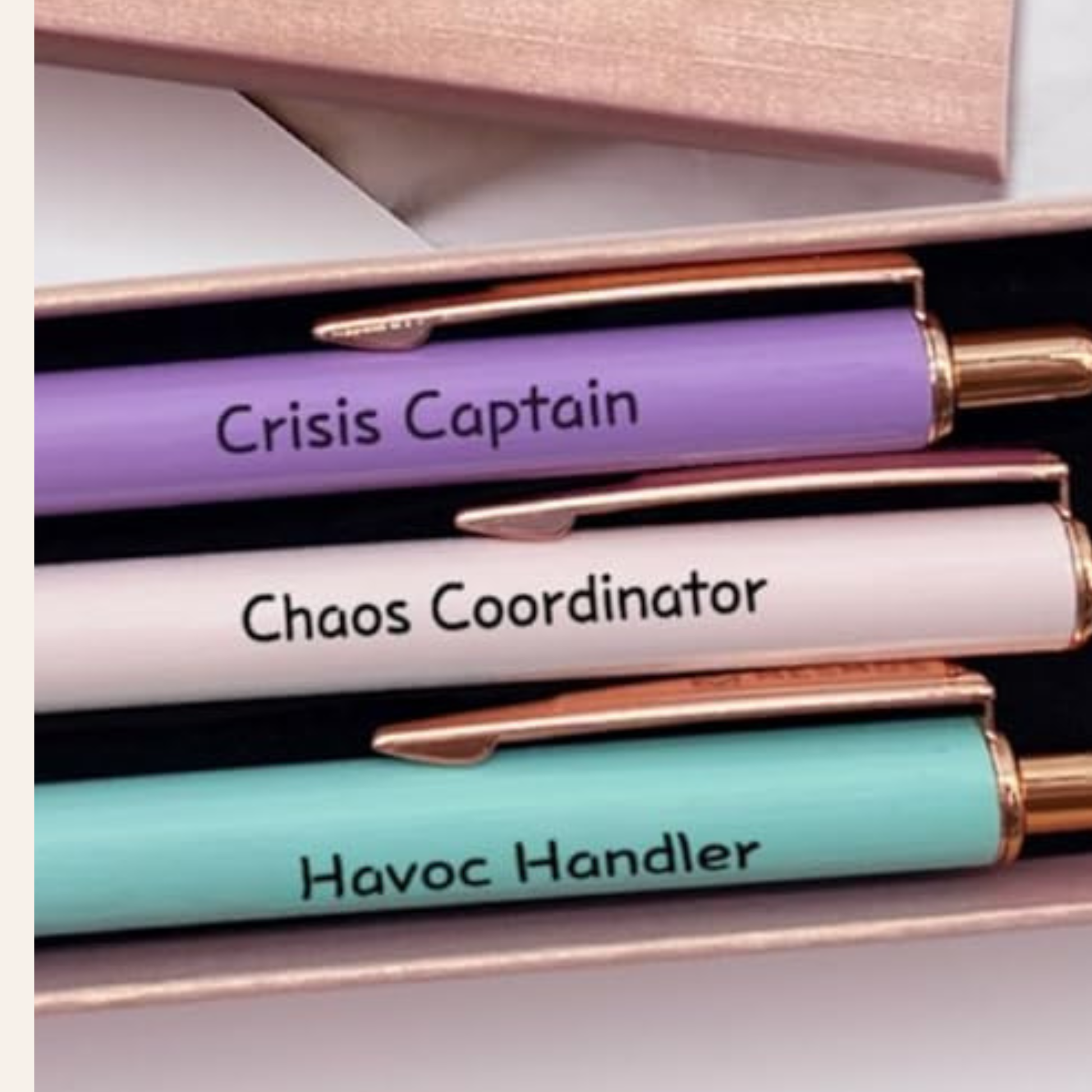 Chaos Coordinator Pen Set | Funny Boss Gift Pens | Pastel Series (3pcs)-2