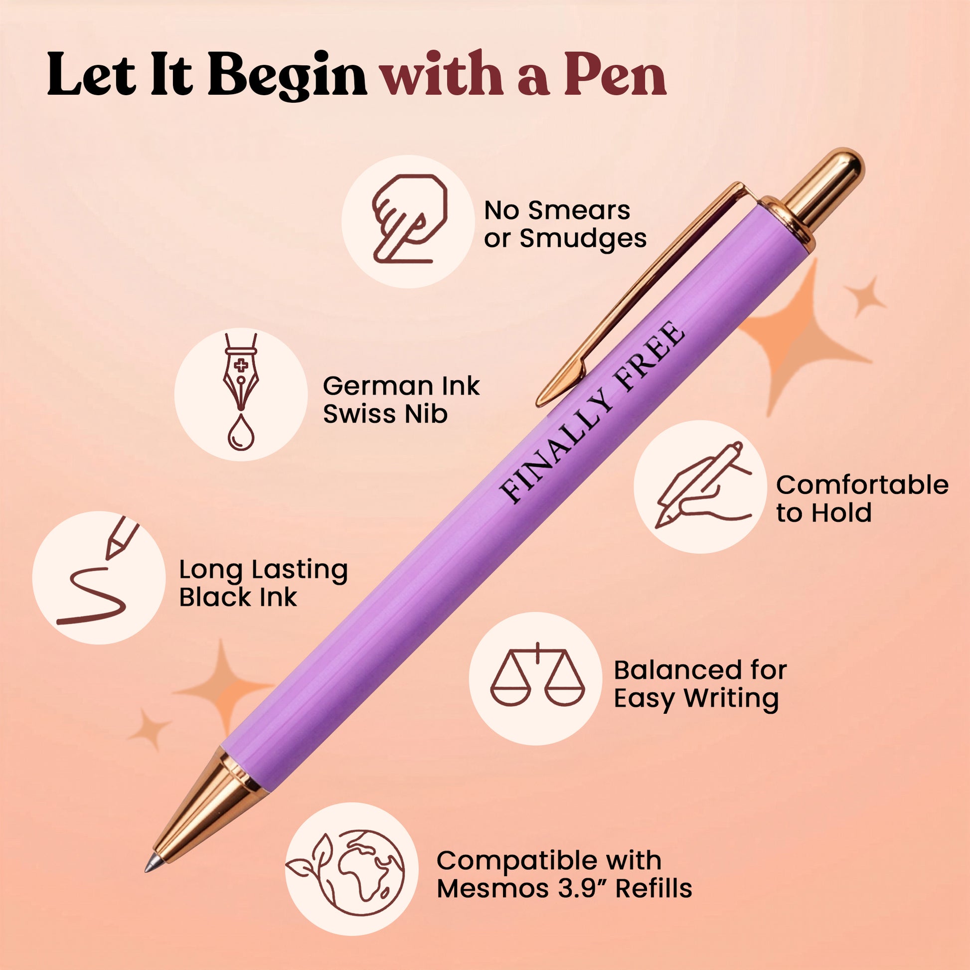 Divorce Pens | A Gift for New Beginnings | Pastel Series 3-Pcs-10