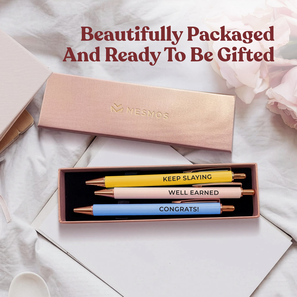 Congrats Pens | A Gift to Celebrate Every Win | Pastel Series 3-Pcs