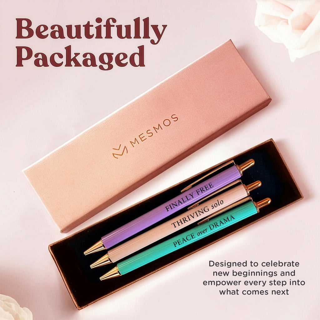 Divorce Pens | A Gift for New Beginnings | Pastel Series 3-Pcs
