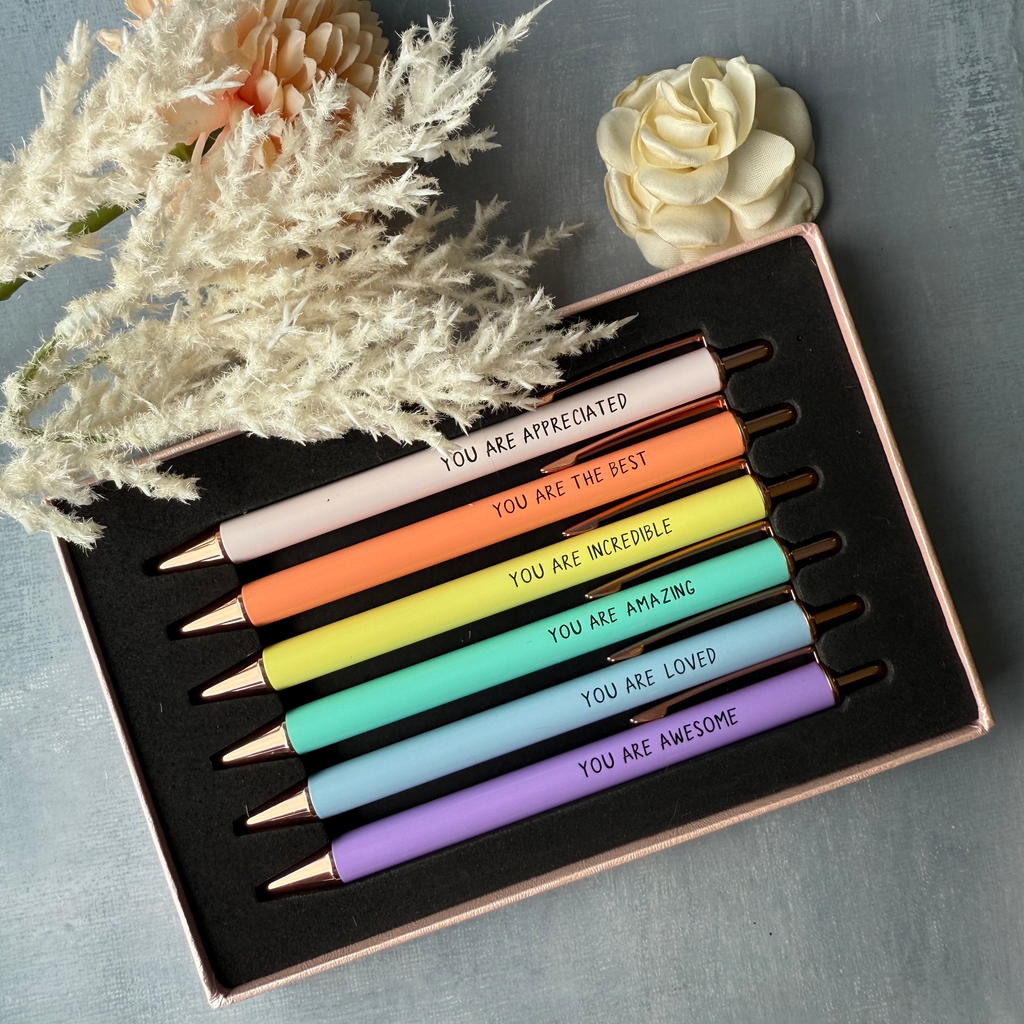 Appreciation Pens | A Thank You Gift They'll Actually Use | Pastel Series 6-Pcs