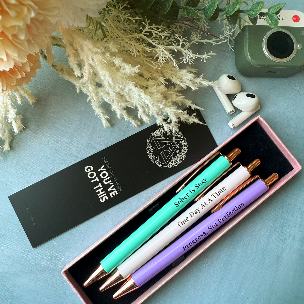 Sobriety Pens | A Gift That Celebrates Every Milestone | Pastel Series 3-Pcs