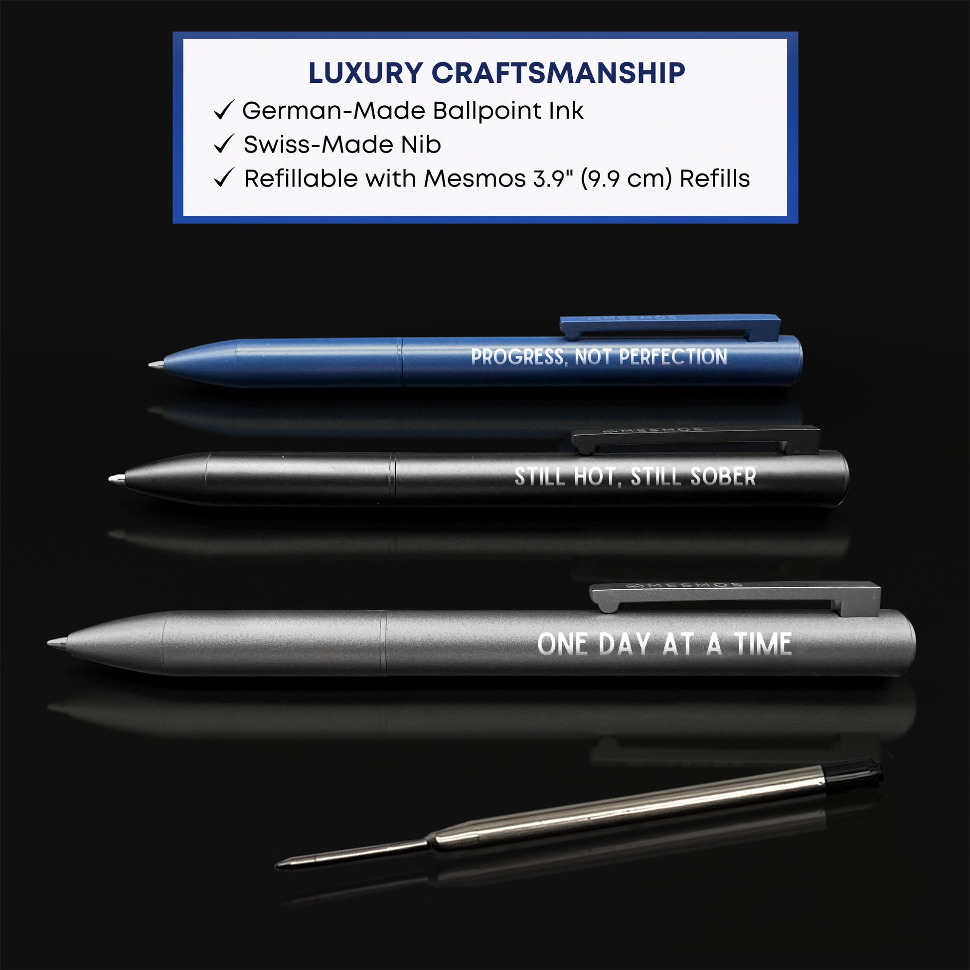 Midnight Series – Sobriety Pen Set (3pcs) | Daily Encouragement for the Journey-3