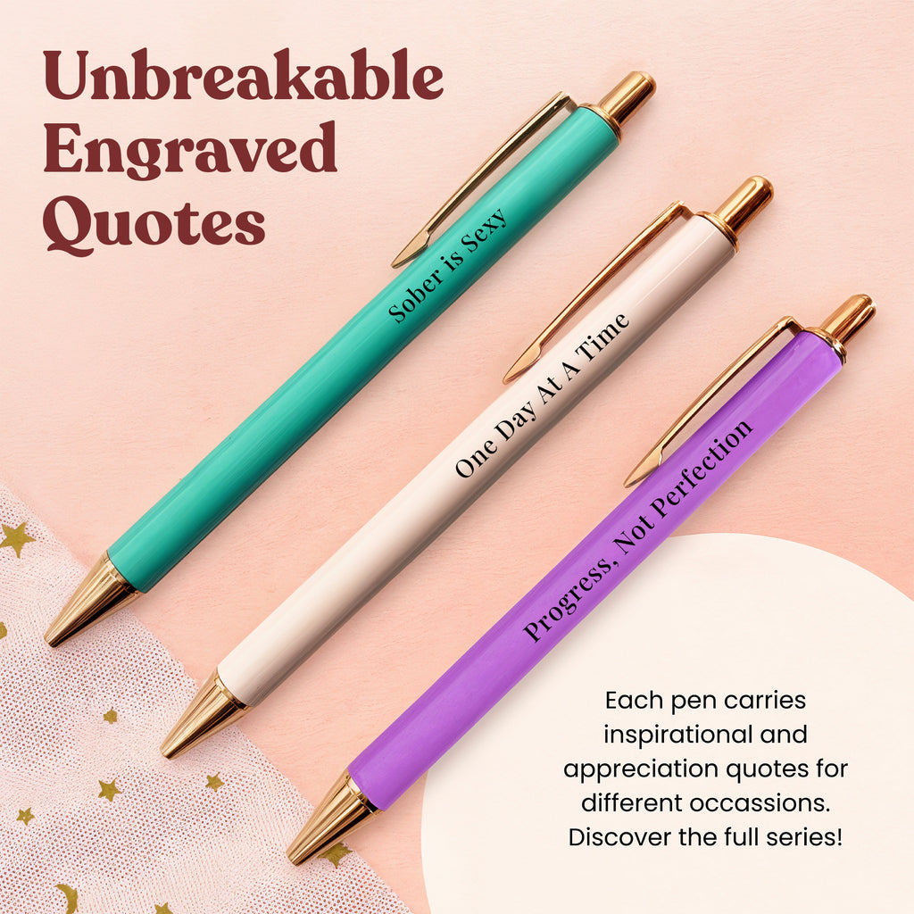 Sobriety Pens | A Gift That Celebrates Every Milestone | Pastel Series 3-Pcs