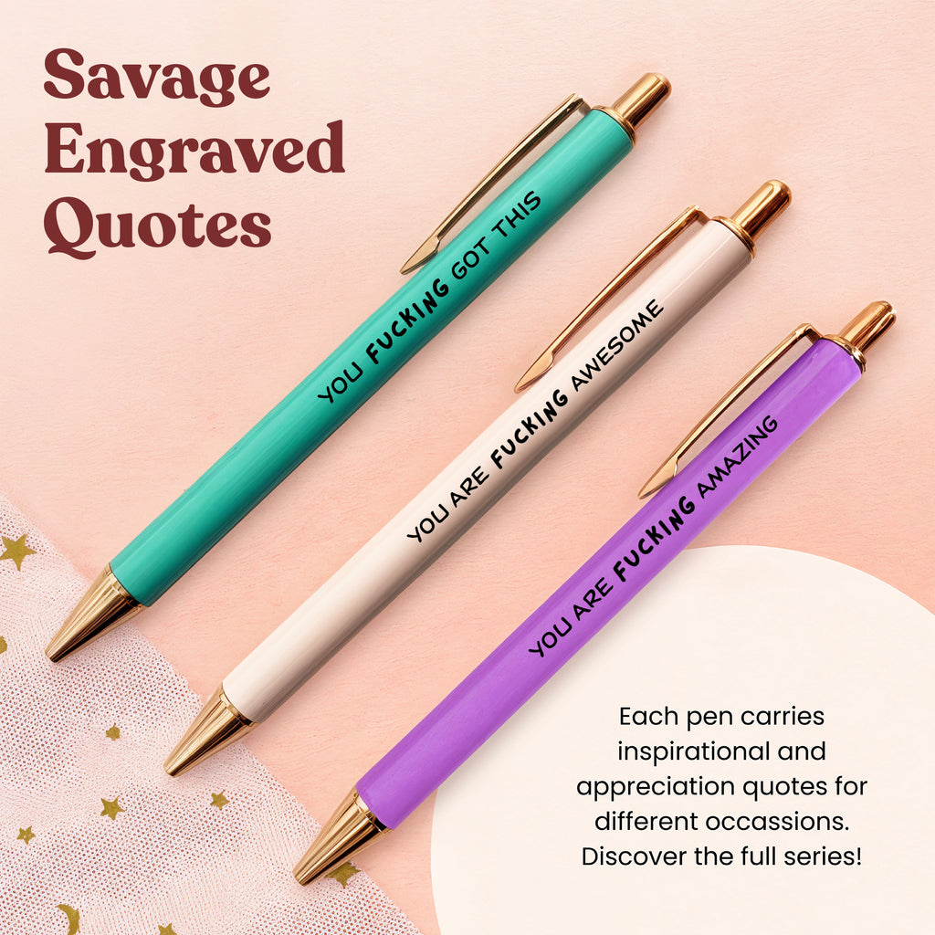 Sweary Pens | The Sassy Gift They'll Actually Use | Pastel Series 3-Pcs