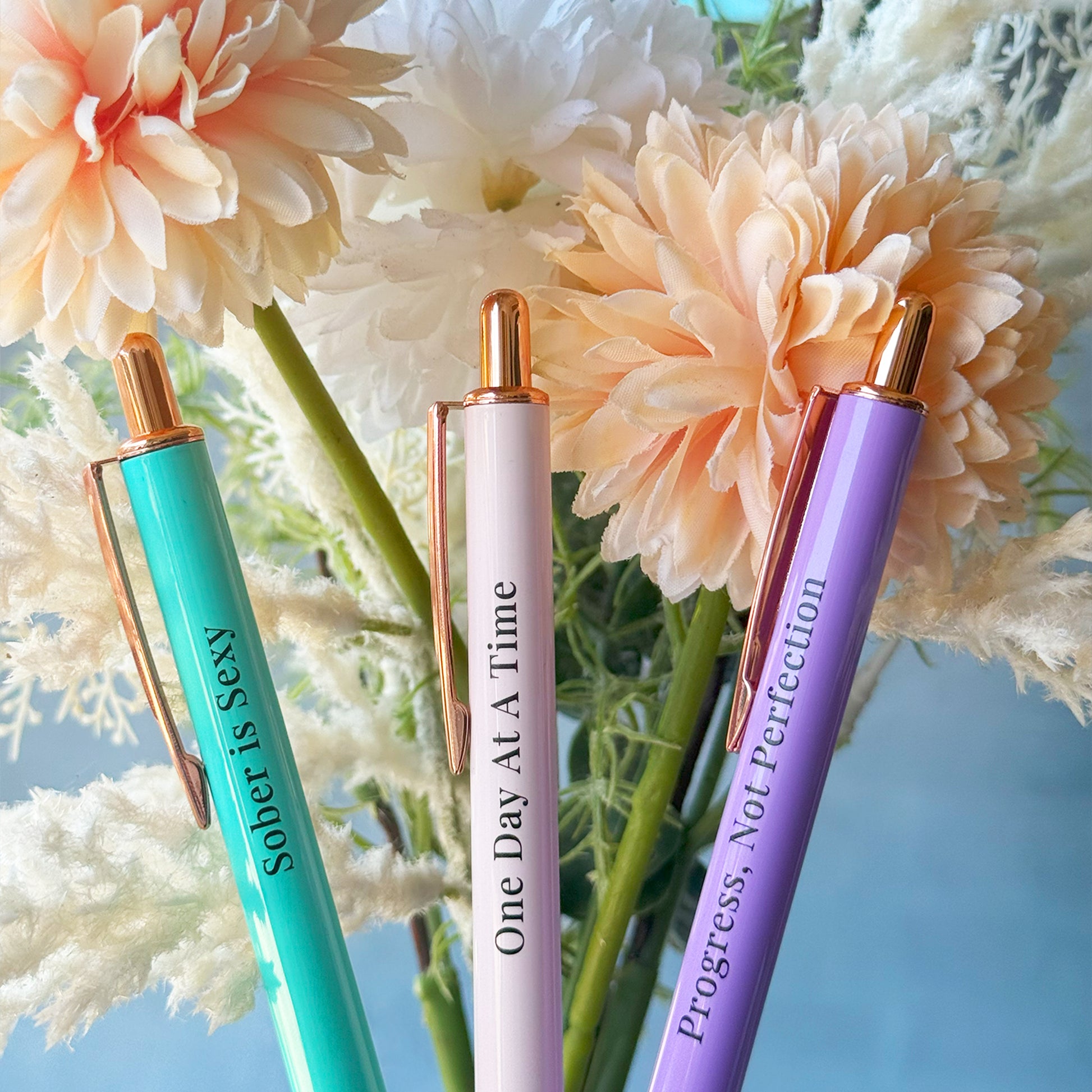 Sobriety Pens | A Gift That Celebrates Every Milestone | Pastel Series 3-Pcs-4