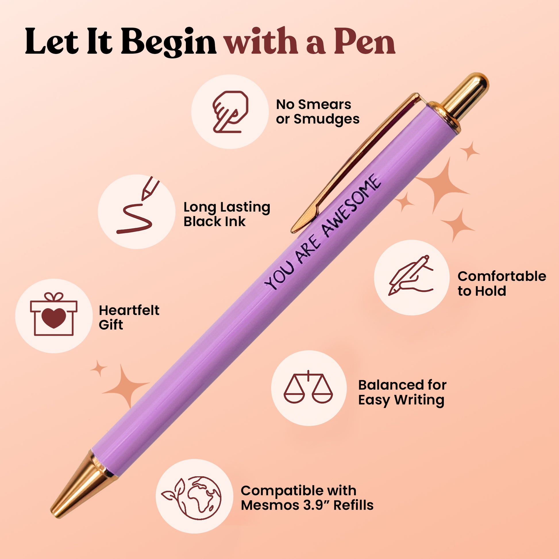 Appreciation Pens | A Thank You Gift They'll Actually Use | Pastel Series 6-Pcs-9