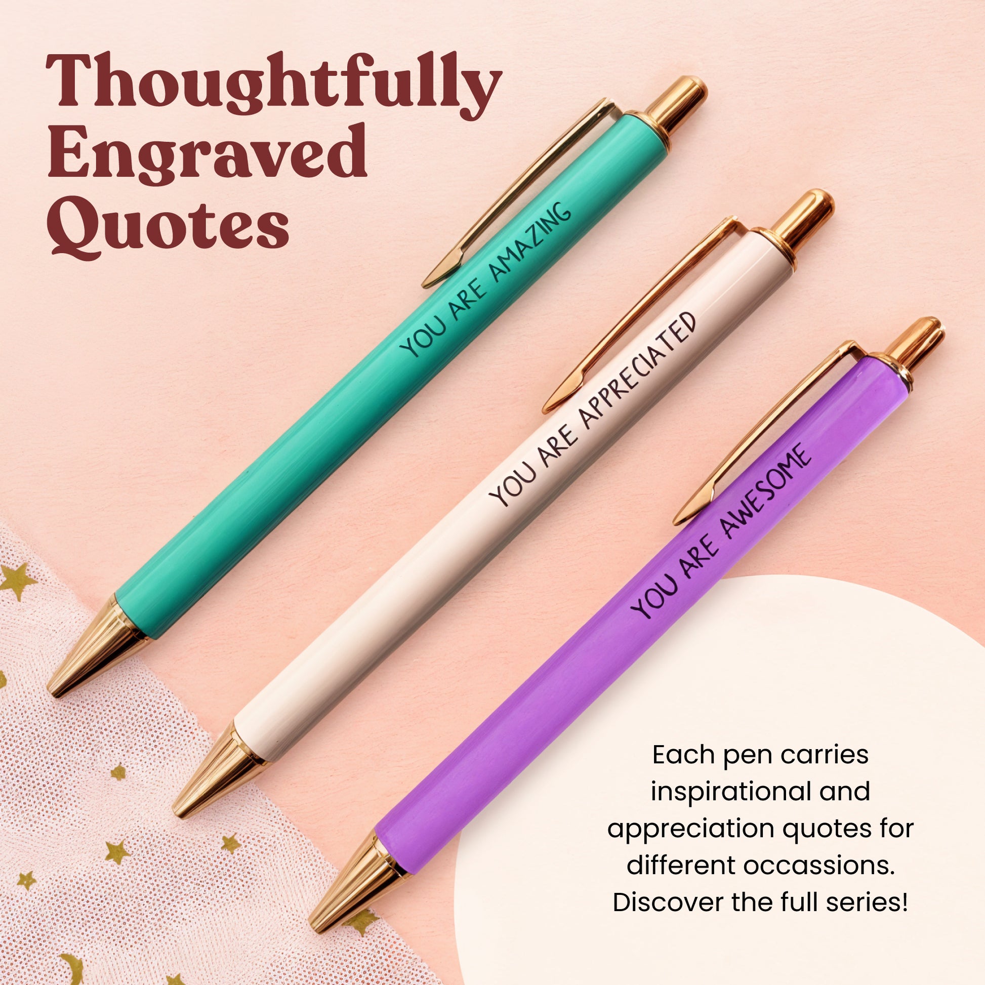 Appreciation Pens | A Thank You Gift They'll Actually Use | Pastel Series 6-Pcs-7