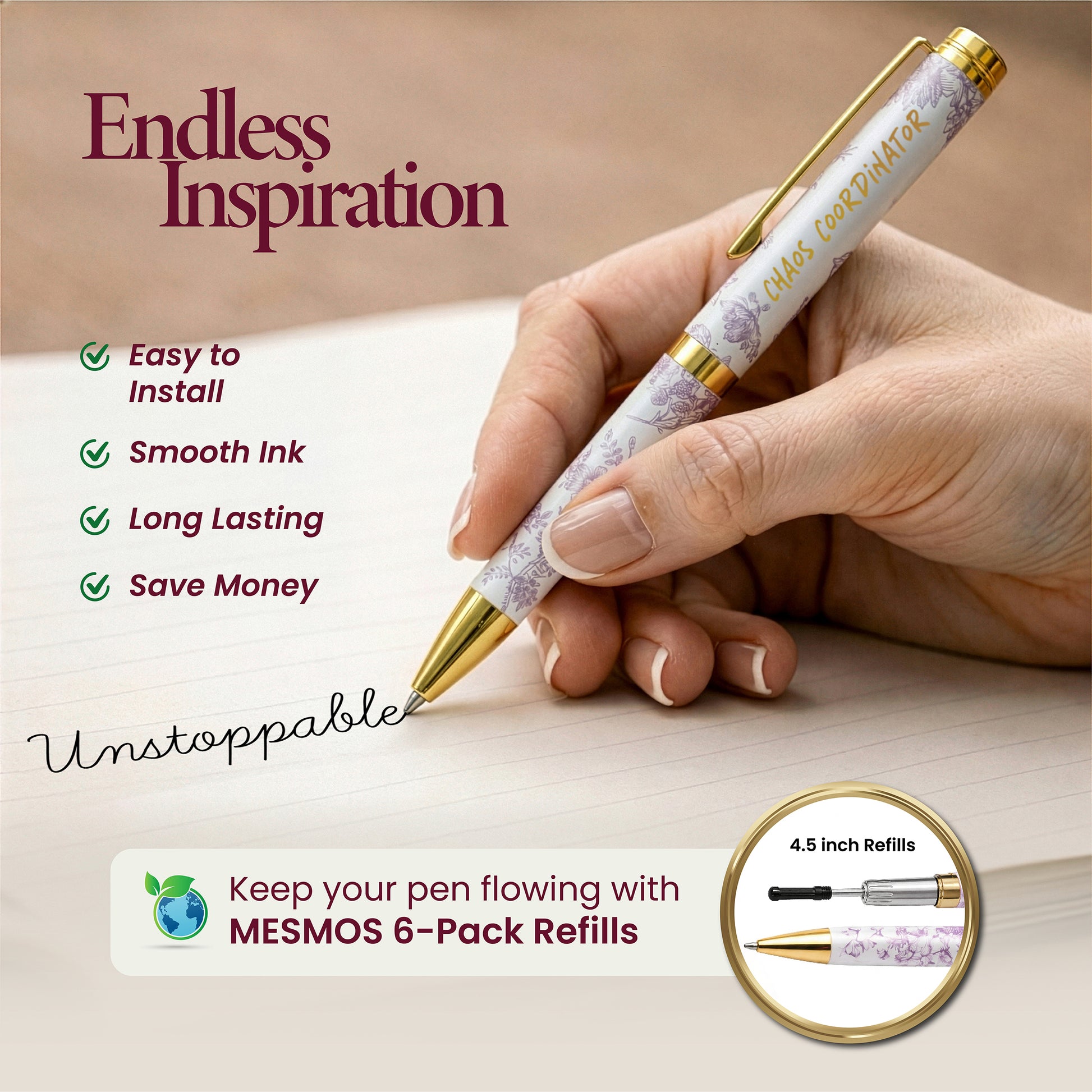 Bloom Collection – Chaos Coordinator | Luxury Pen for the One Who Keeps It All Together-3
