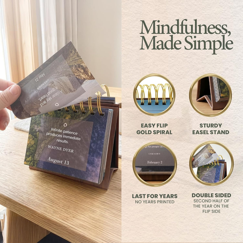 Mindfulness Daily Calendar | 366 Days of Calm & Self-Care | Nature Series