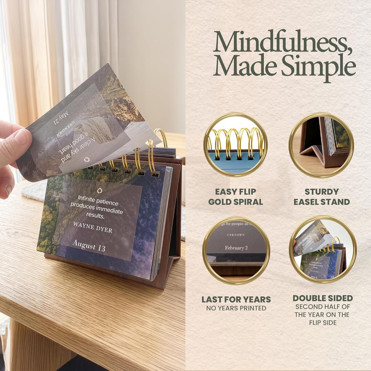Mindfulness Daily Calendar | 366 Days of Calm & Self-Care | Nature Series-7