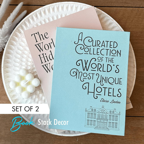 Decorative Books – Travel & Wanderlust (Set of 2) | Hidden Storage Book Décor-2