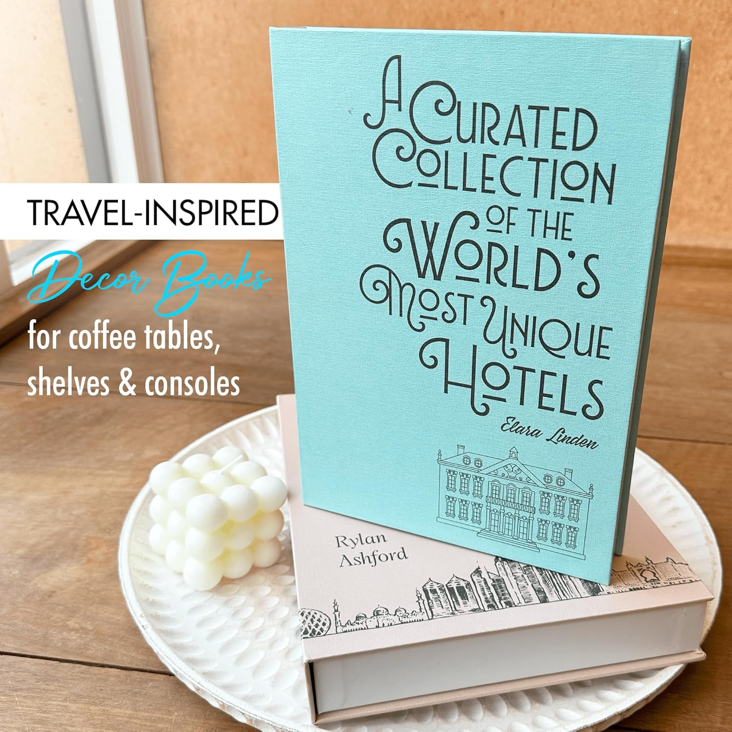 Decorative Books – Travel & Wanderlust (Set of 2) | Hidden Storage Book Décor-4