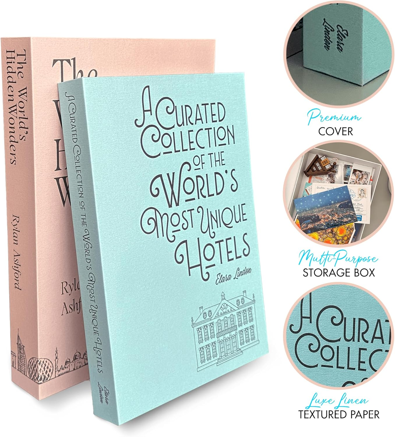 Decorative Books – Travel & Wanderlust (Set of 2) | Hidden Storage Book Décor-5