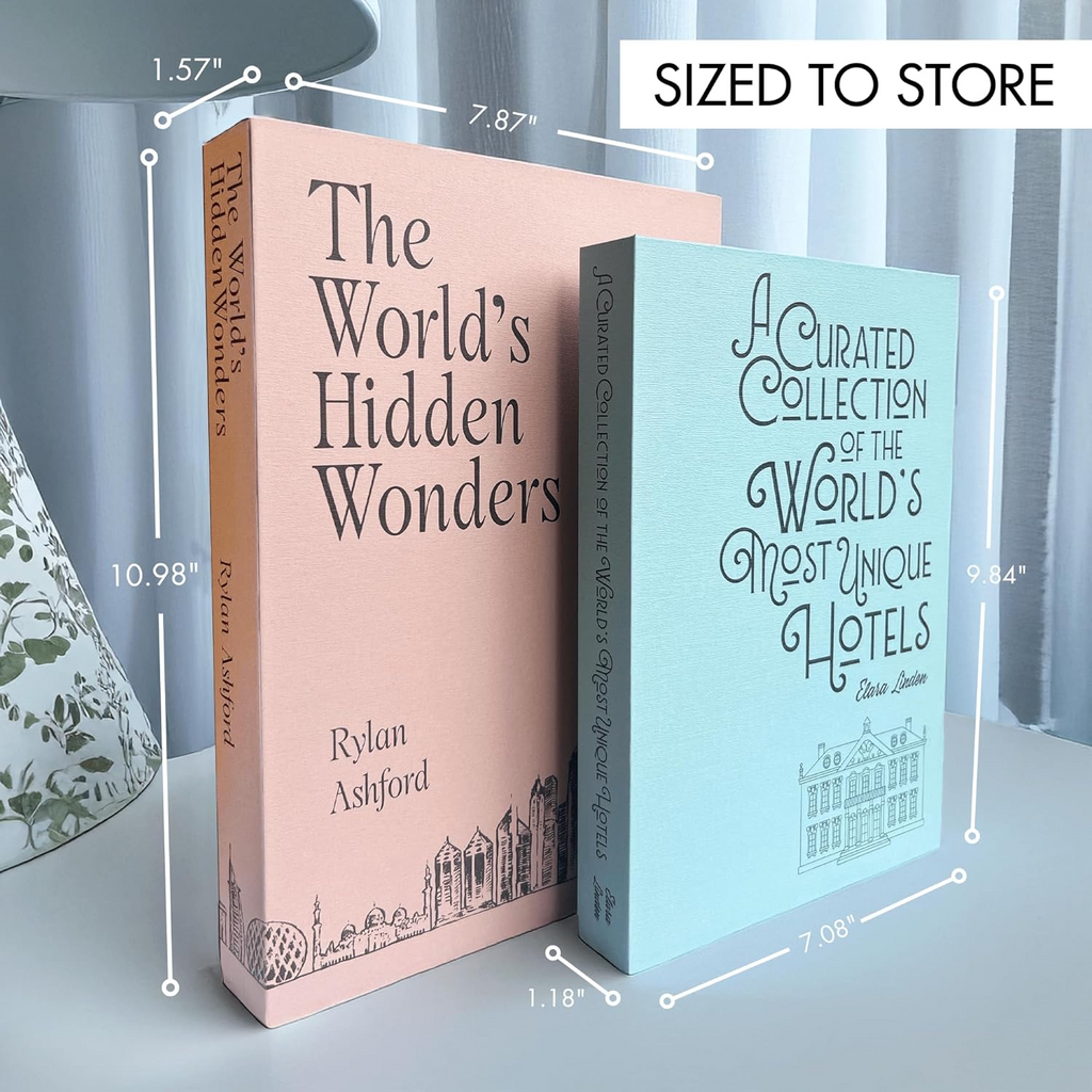 Decorative Books – Travel & Wanderlust (Set of 2) | Hidden Storage Book Décor