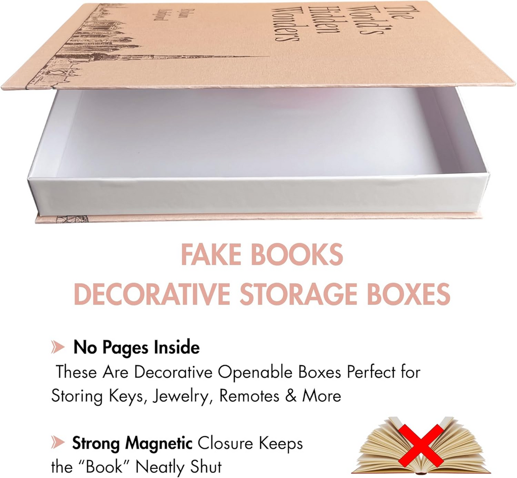 Decorative Books – Travel & Wanderlust (Set of 2) | Hidden Storage Book Décor