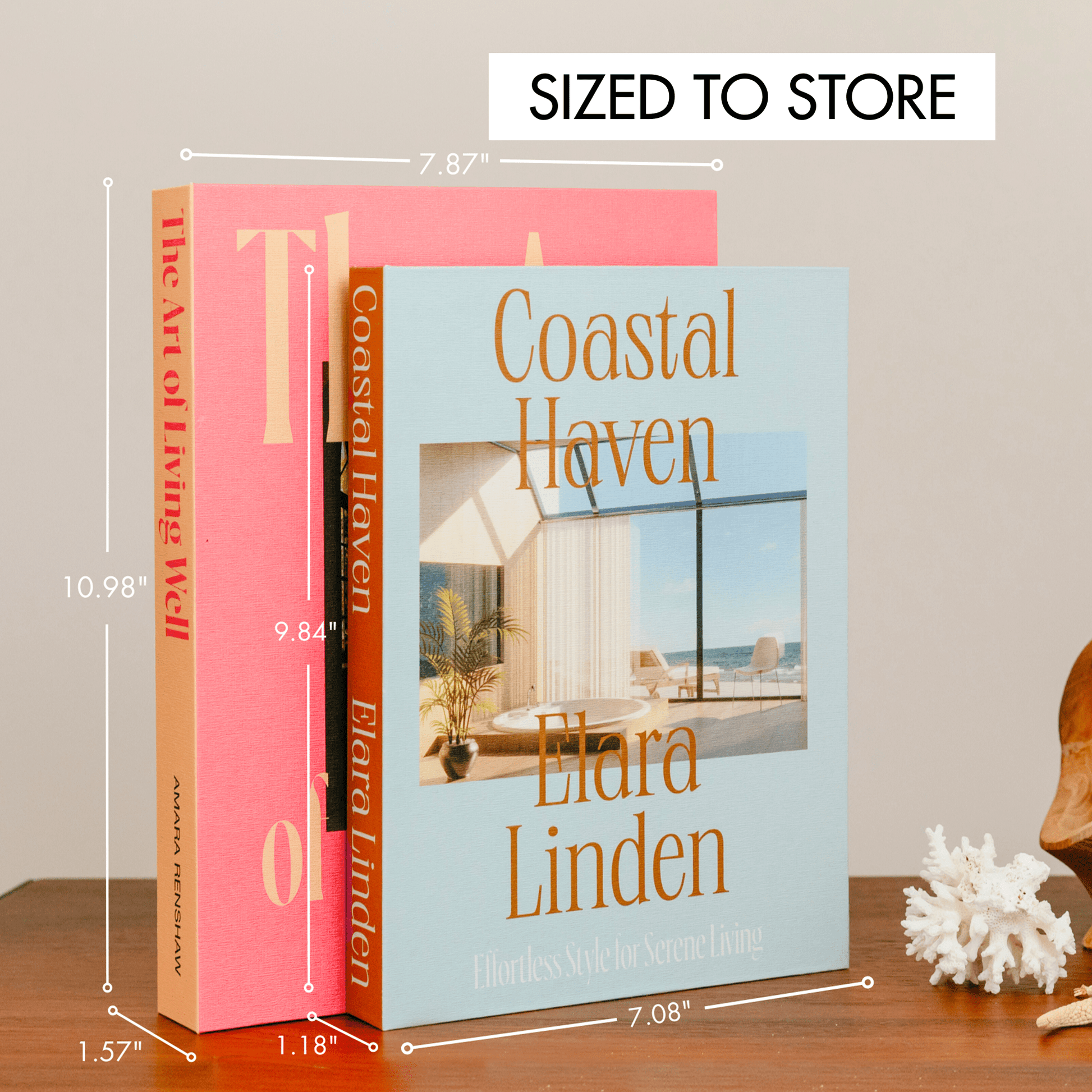 Decorative Books – Home & Living (Set of 2) | Hidden Storage Book Décor-3