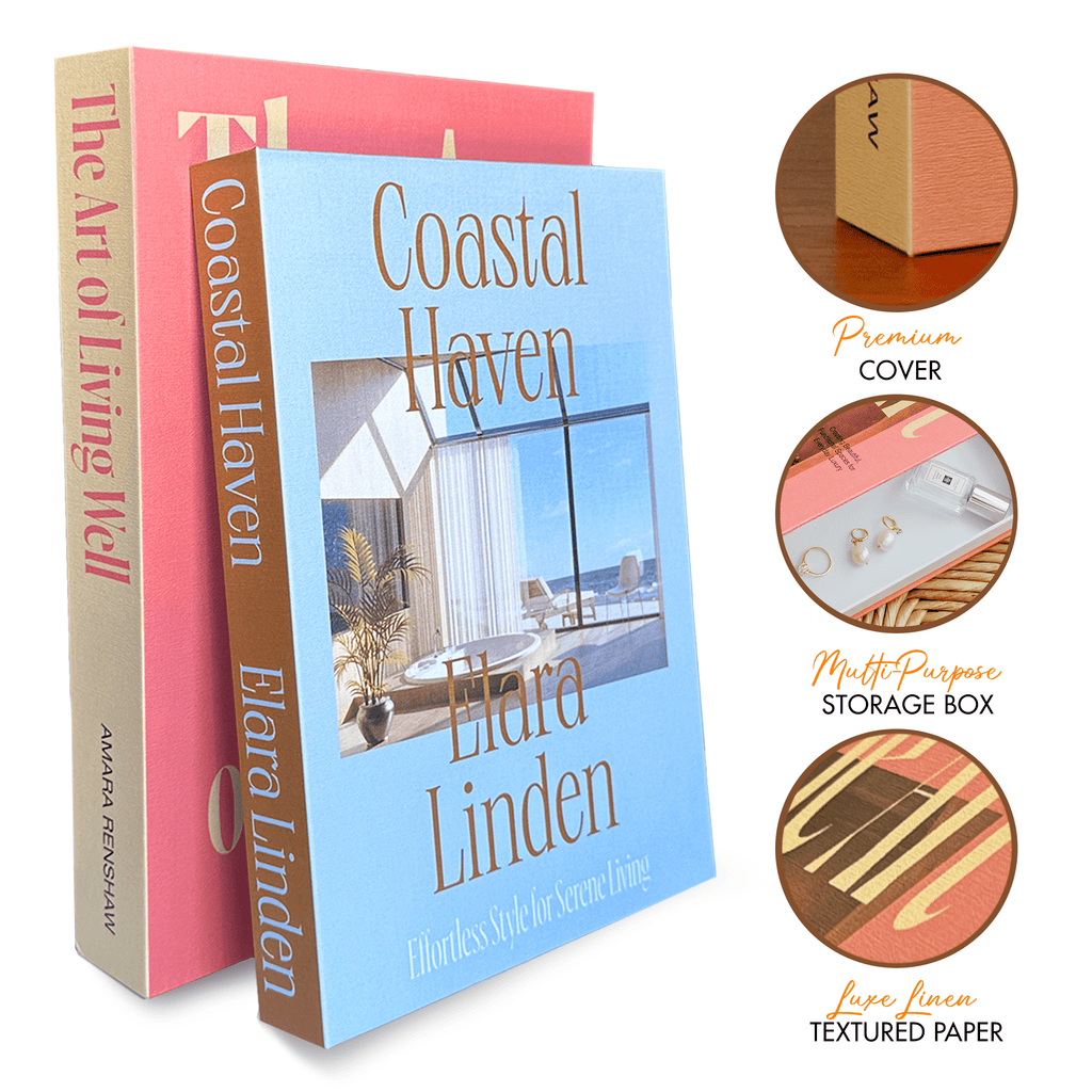 Decorative Books – Home & Living (Set of 2) | Hidden Storage Book Décor