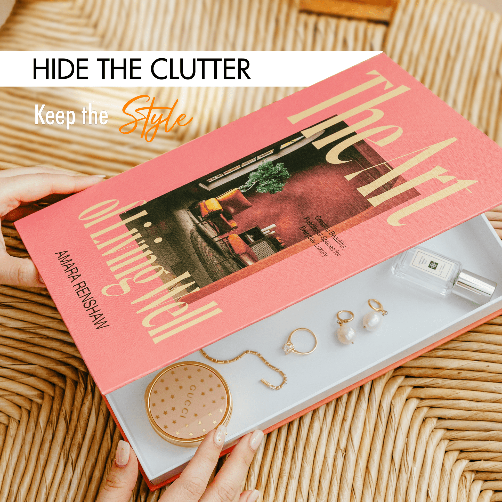 Decorative Books – Home & Living (Set of 2) | Hidden Storage Book Décor-7