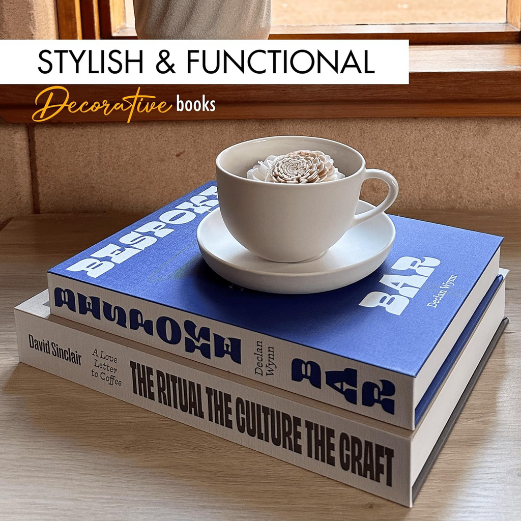 Decorative Books – Cocktail & Coffee (Set of 2) | Hidden Storage Book Décor