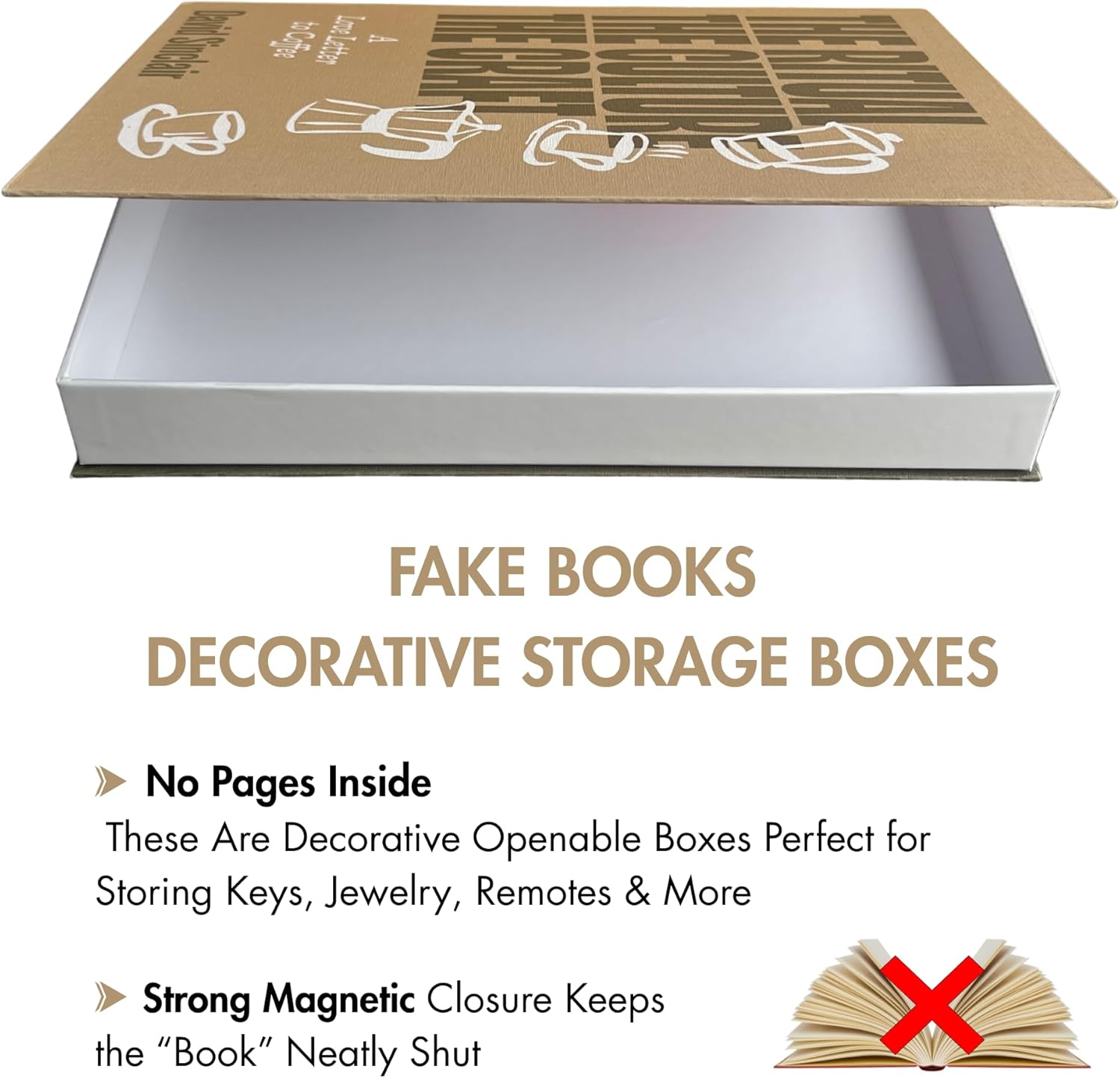 Decorative Books – Cocktail & Coffee (Set of 2) | Hidden Storage Book Décor-8
