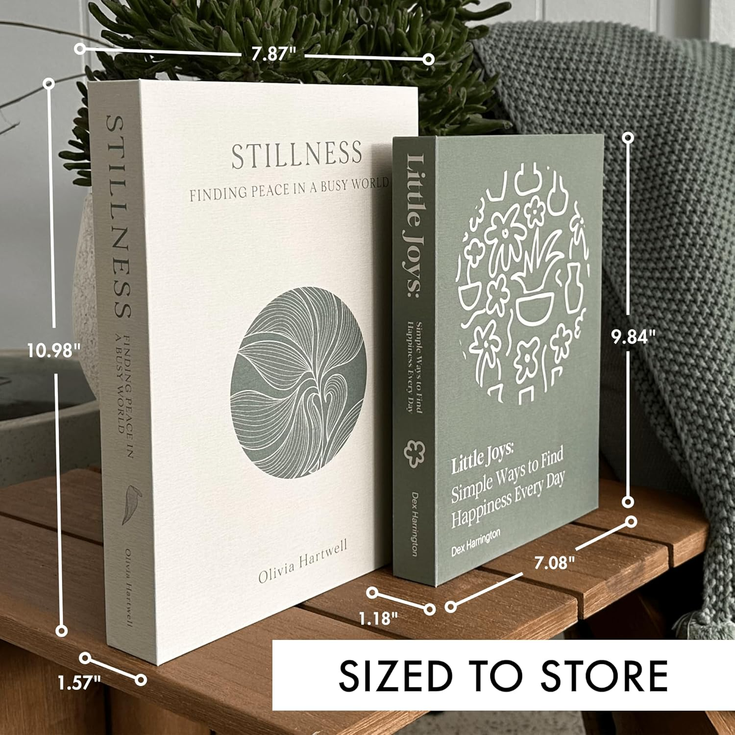 Decorative Books – Mindfulness & Stillness (Set of 2) | Hidden Storage Book Décor-6