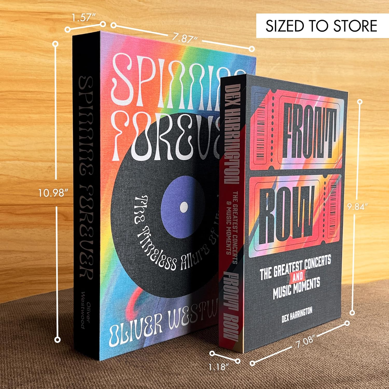Decorative Books – Music & Pop Culture (Set of 2) | Hidden Storage Book Décor-5