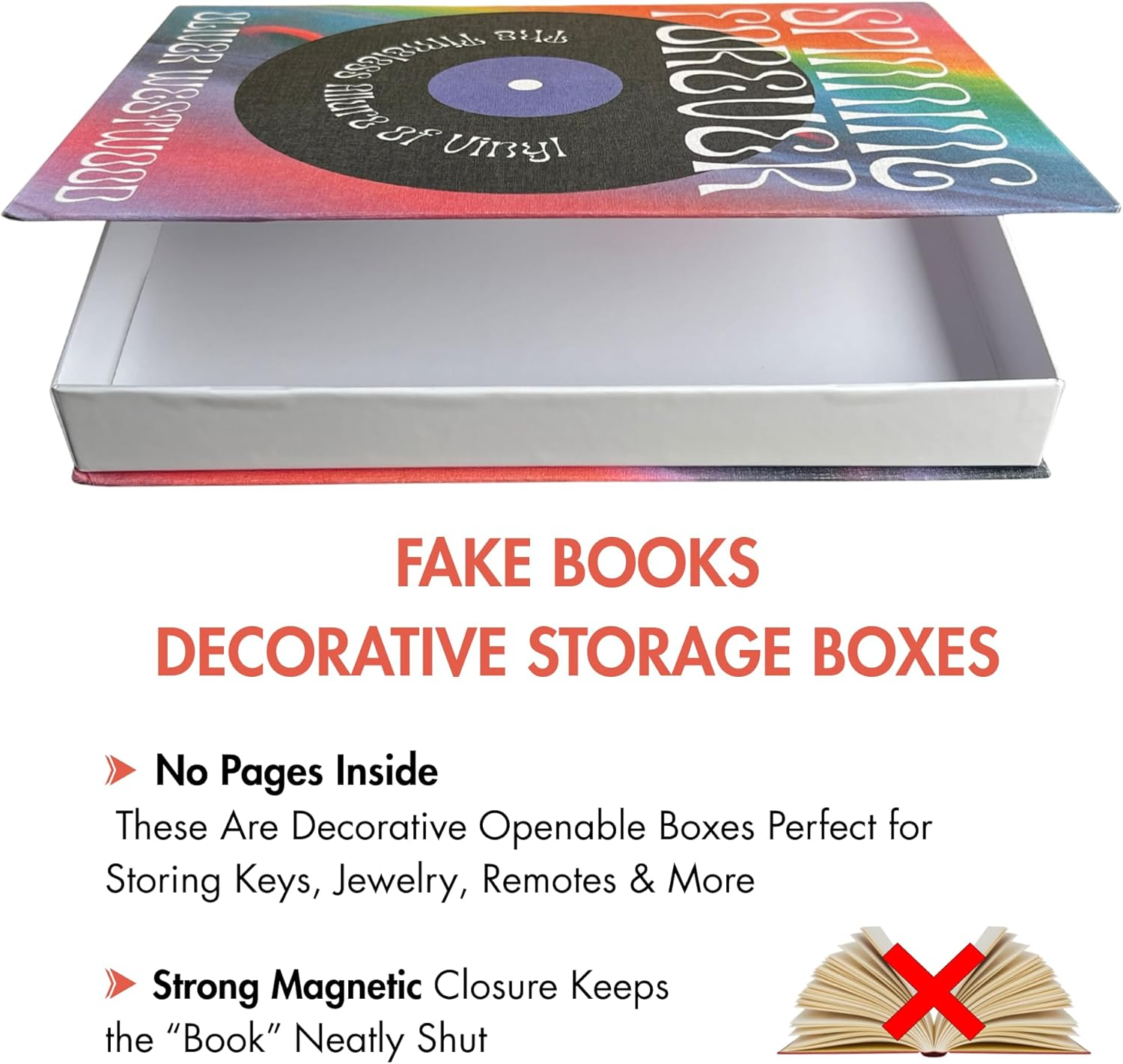 Decorative Books – Music & Pop Culture (Set of 2) | Hidden Storage Book Décor-6