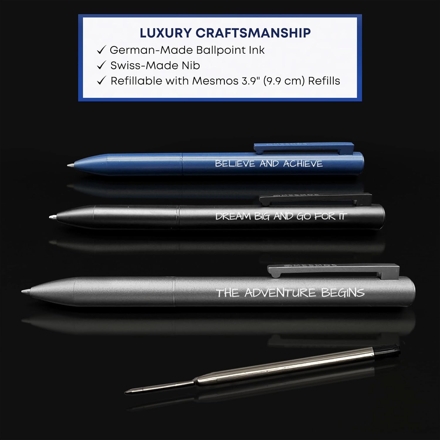 Midnight Graduation Pens | A Gift They’ll Actually Use | Midnight Series 3-Pcs-4