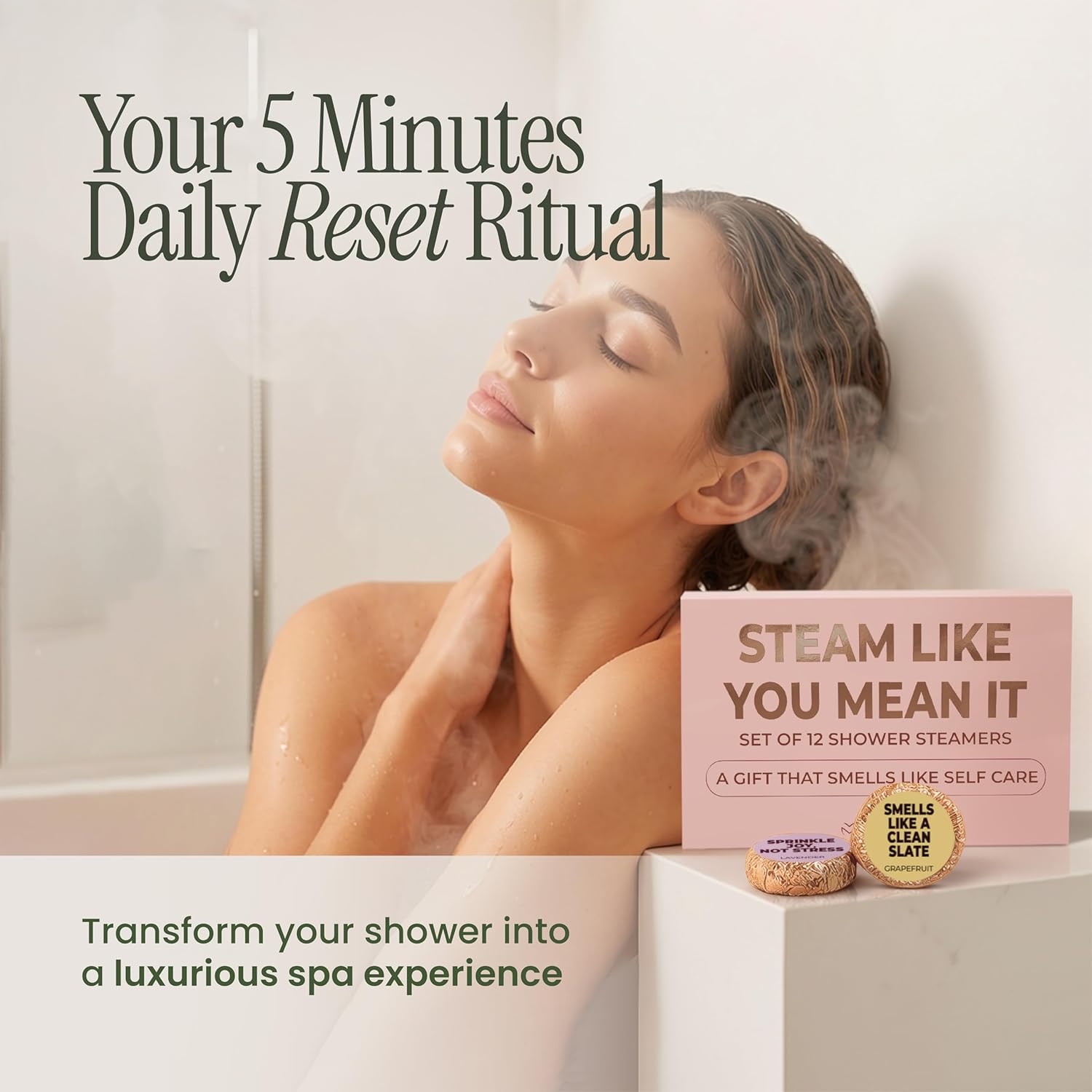 Shower Steamers | 5-Minute Spa Reset | Self-Care Series 12-Pack-2