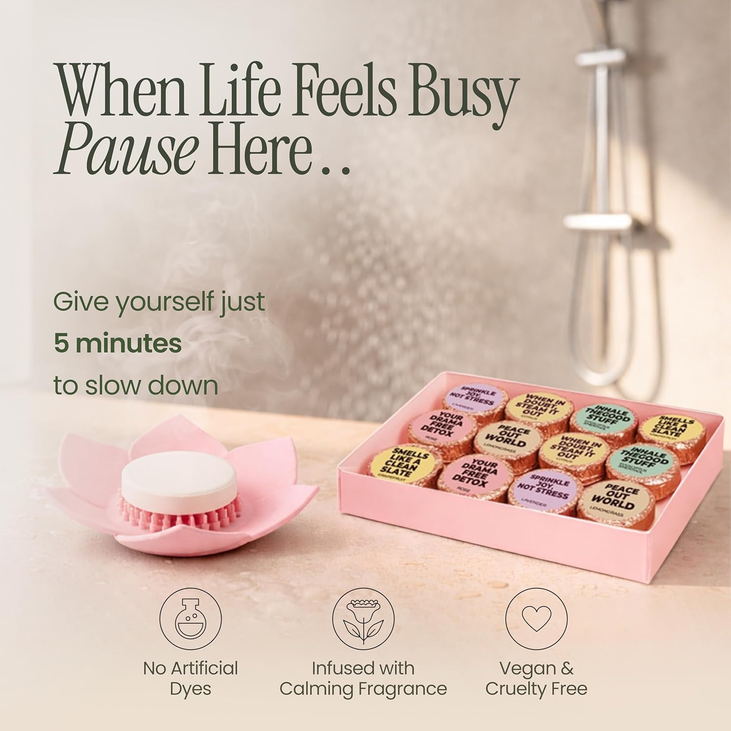 Shower Steamers | 5-Minute Spa Reset | Self-Care Series 12-Pack-7