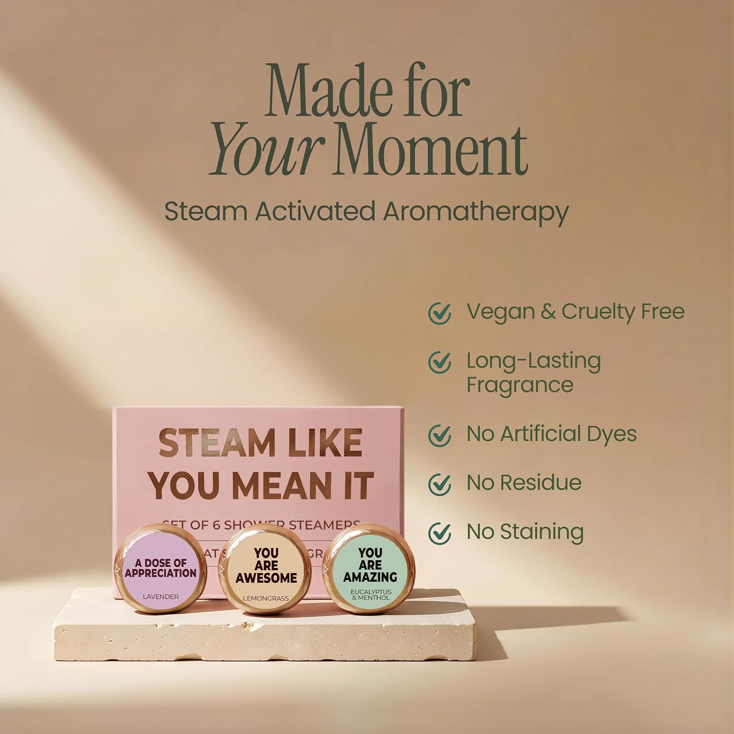 Shower Steamers | A Thank-You They’ll Feel | Thank You Series 6-Pack-